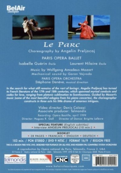 画像1: 中古DVD/パリ・オペラ座バレエ 「ル・パルク Le Parc: A Ballet By Angelin Preljocaj 」（輸入版）