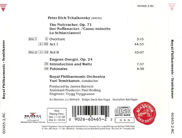 画像2: 中古CD/チャイコフスキー「くるみ割り人形」ユーリ・テミルカーノフ指揮＆ロイヤル・フィル (2)