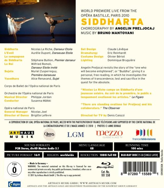画像2: 中古ブルーレイ/パリ・オペラ座バレエ「シッダールタ Siddharta」（輸入版） (2)