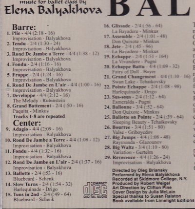 画像1: 中古レッスンCD/100 Lessons in Classical Ballet エレナ・バリャコーワ