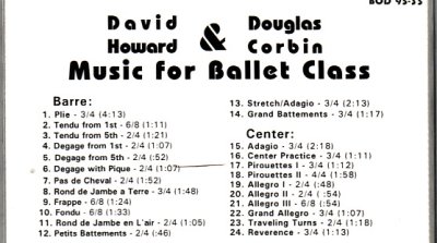 画像1: 中古レッスンCD/David&Corbin Music For Ballet Class デヴィッド・ハワード&ダグラス・コーヴィン